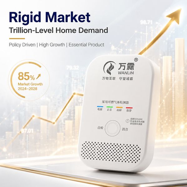 4G Wireless Gas Alarm for Small Venues Product Image — Wanlin Fire Protection laser combustible gas alarm