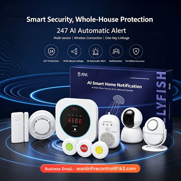 Wanlin Fire Prevention Smoke Alarm Real Product Photo Fire Prevention Smoke Alarm China Manufacturer, AI Security Fire Alarm Bundle, OEM/ODM Global Shipping to Israel