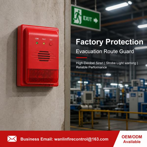 RF 433MHz Mesh + 4G LTE Backup Wireless Interconnected Sounder Strobe System Product Image — Wanlin Fire Protection sounder strobe alarm for RoHS