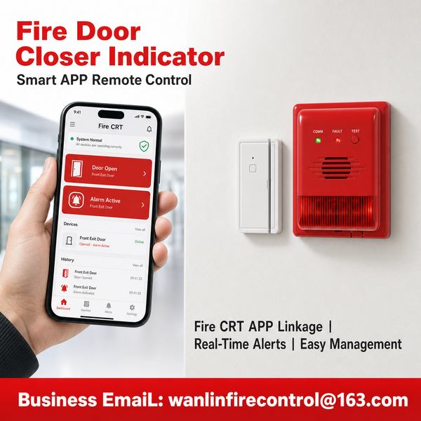 fire door alarm with TV alert