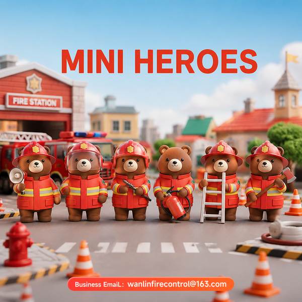 Wanlin Firefighter Plush With Helmet And Axe Real Product Photo Firefighter Plush With Helmet And Axe China Manufacturer, Fire Safety Mascot Plush Toy, OEM/ODM Global Shipping to Spain