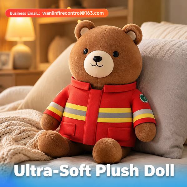 Jouet pour enfants en bas âge de prévention des incendies en Chine Manufactureur, Jouet en mascot de sécurité incendie en plush, OEM/ODM Global Sh-Centre de produits-Wanlin Équipement Incendie-Détecteurs de fumée et de monoxyde de carbone