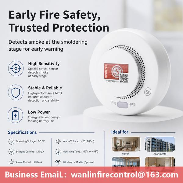 Détecteur de fumée autonome 4G,OEM/ODM Global Shippi-Centre de produits-Wanlin Équipement Incendie-Détecteurs de fumée et de monoxyde de carbone