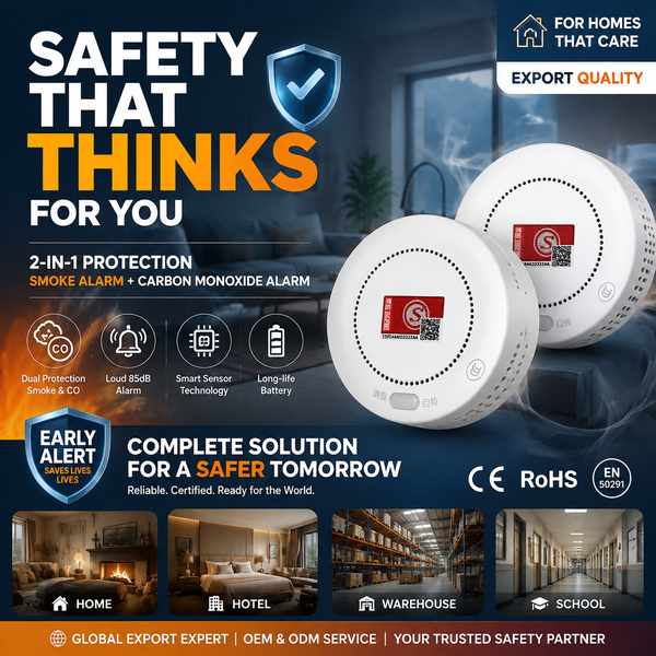 Best Combination Smoke and Carbon Monoxide Detector Manufacturer | France Export - CE/FCC/RoHS Wanlin