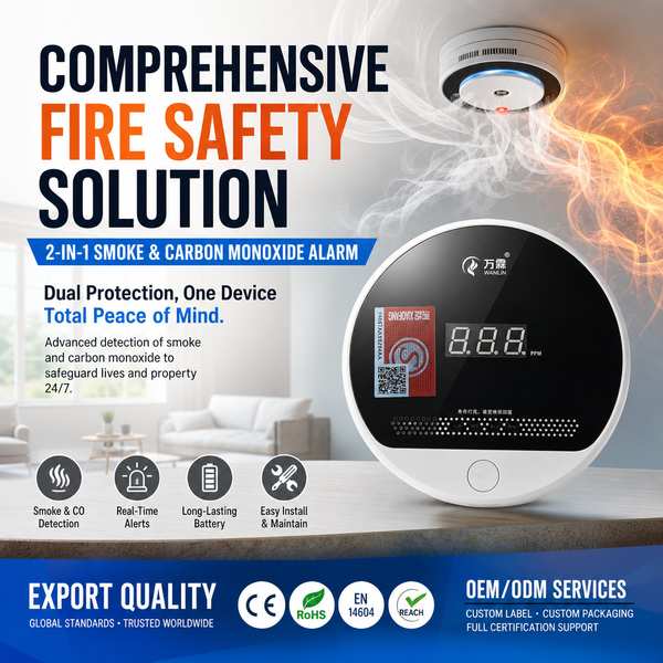 Best UL 2034 Certified Combination Smoke and CO Alarm Manufacturer | Vietnam Export - CE/FCC/RoHS Wanlin