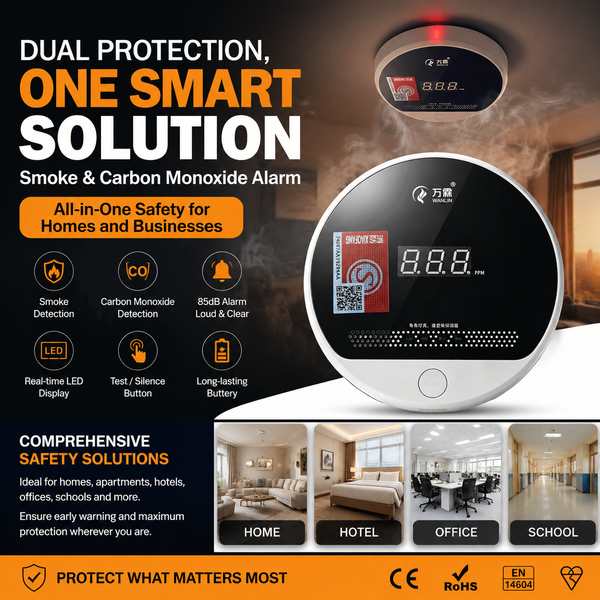 Combination Smoke CO Alarm - Wanlin 2-in-1 Smoke and CO Alarm Product Best Combination Smoke CO Alarm Manufacturer | Denmark Export - CE/FCC/RoHS Wanlin
