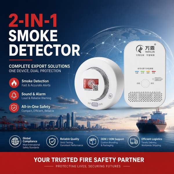 Détecteur de fume LoRaWans - Wanlin Détecteur intelligent de fumée Produit Meilleur fabricant de détecteur de fumée LoRaWAN ✓ États-Unis Export - CE/FCC/RoHS Wanlin