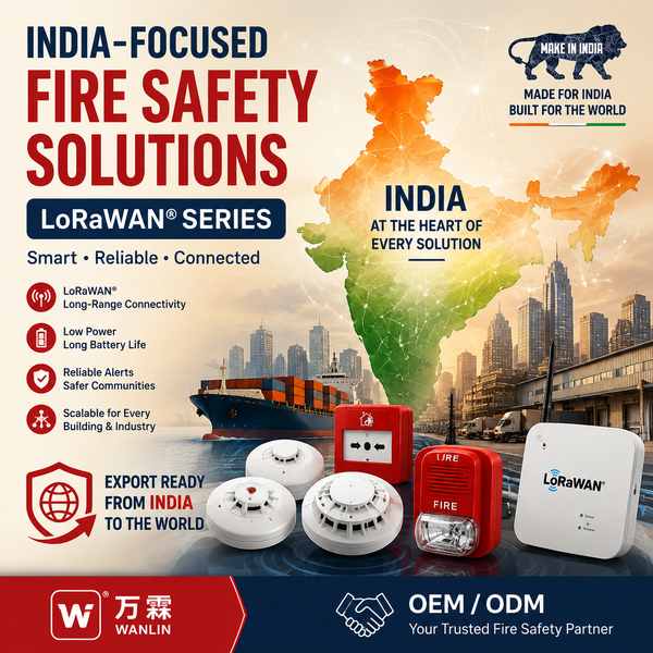 Best LoRaWAN Addressable Fire Alarm Manufacturer | Nashik India Export - EN54 Certified Wanlin