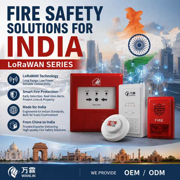 Détecteur d'incendie industriel certifié ATEX - appareil d'alarme d'incendies Wanlin LoRaWAN Meilleur fabricant de détecteurs d'incendie industriels certifié ATEX 0 Indore India Export EN54 Wanlin
