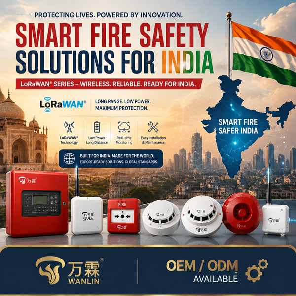 Best LoRaWAN Strobe Light Fire Alarm Manufacturer | Meerut India Export - EN54 Certified Wanlin