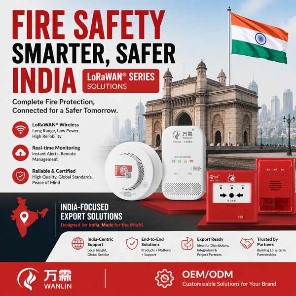 Best LoRaWAN Multi-Sensor Detector Manufacturer | Pune India Export - EN54 Certified Wanlin