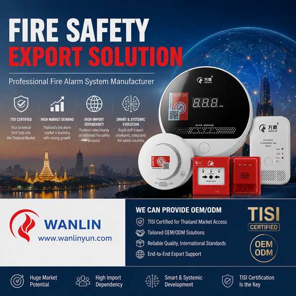 Wireless Smoke Detector - Wanlin Fire Alarm OEM Manufacturer in China Best Wireless Smoke Detector Manufacturer | Laem Chabang, Thailand - TISI CE RoHS Wanlin Fire