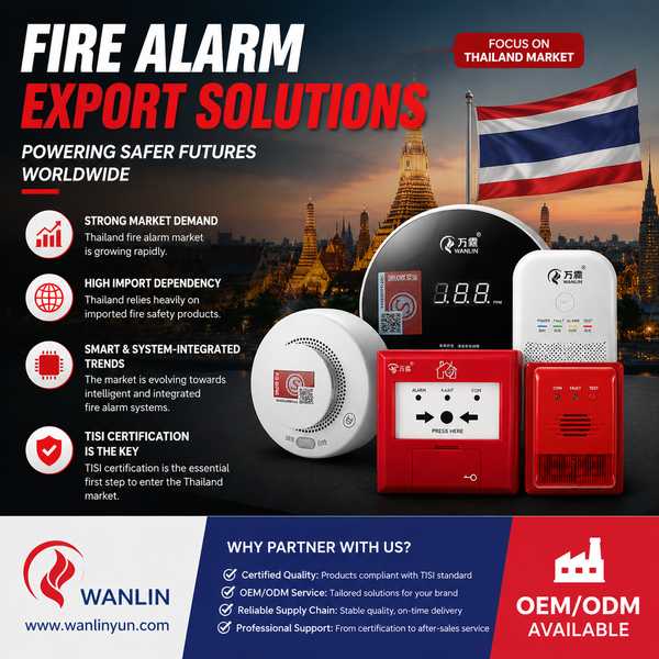 Best Natural Gas Detector with Valve Output Manufacturer | Ayutthaya, Thailand - TISI CE RoHS Wanlin Fire