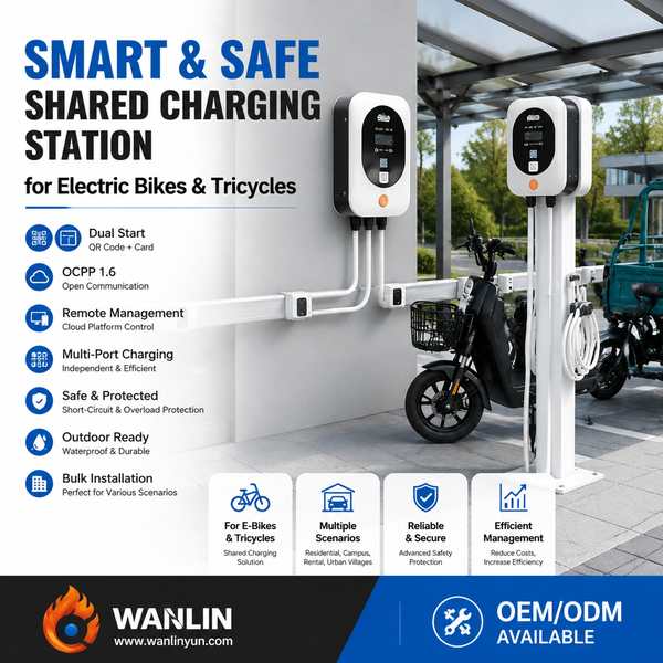 Chargeur certifié OCPP pour les acheteurs en Inde: Exportation de la station de charge électrique électrique à deux ou trois roues