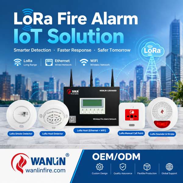 L'Alarme de Feu de LoRa est exportée par Wanlin China Factory-Centre de produits-Wanlin Équipement Incendie-Détecteurs de fumée et de monoxyde de carbone