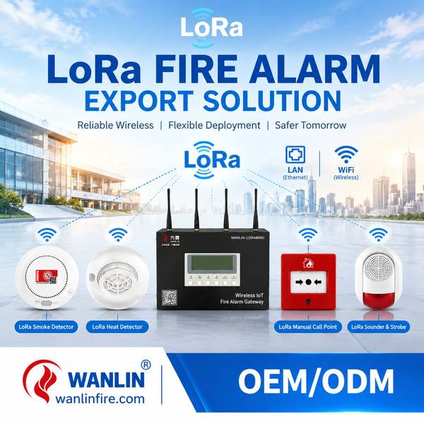 LoRa gateway 1000 nodes for Ireland Buyers: LoRaWAN Fire Alarm Export by Wanlin China Factory