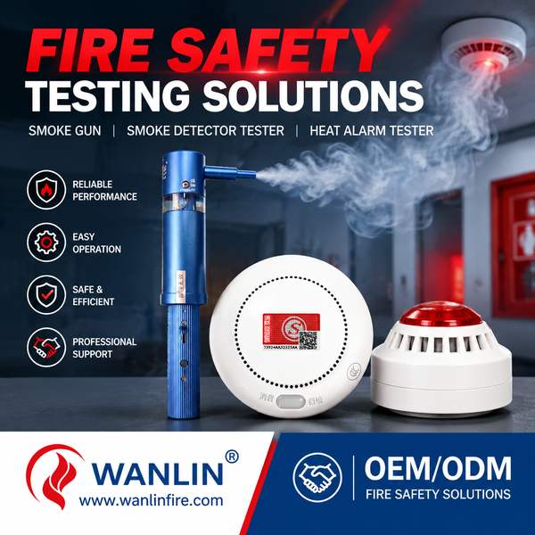 Handheld smoke tester for USA Buyers: Fire Detector Tester Export by Wanlin China Factory