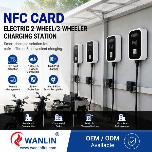 RFID Enabled EV Charging Socket Outlet - Wanlin Fire NFC EV Charger OEM Manufacturer in China Best RFID Enabled EV Charging Socket Outlet Manufacturer | Ipoh, Malaysia - CE RoHS Wanlin