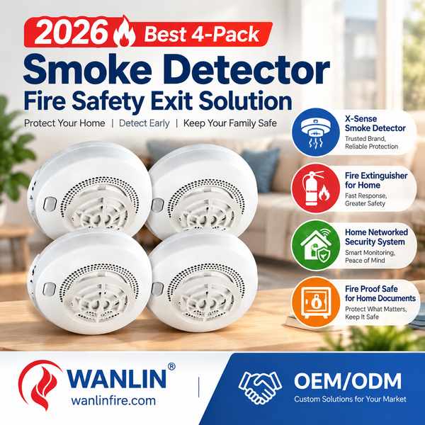 Best 4-Pack Combination Smoke and CO Alarm Manufacturer | Manila, Philippines - CE RoHS Wanlin