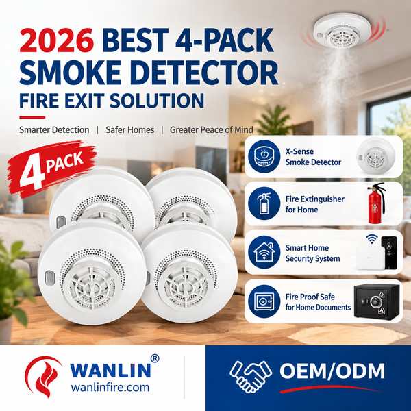 4-Pack Standard Photoelectric Smoke Alarm - Wanlin Fire 4-Pack Smoke Alarm OEM Manufacturer in China Best 4-Pack Standard Photoelectric Smoke Alarm Manufacturer | New York, United States - CE RoHS Wanlin