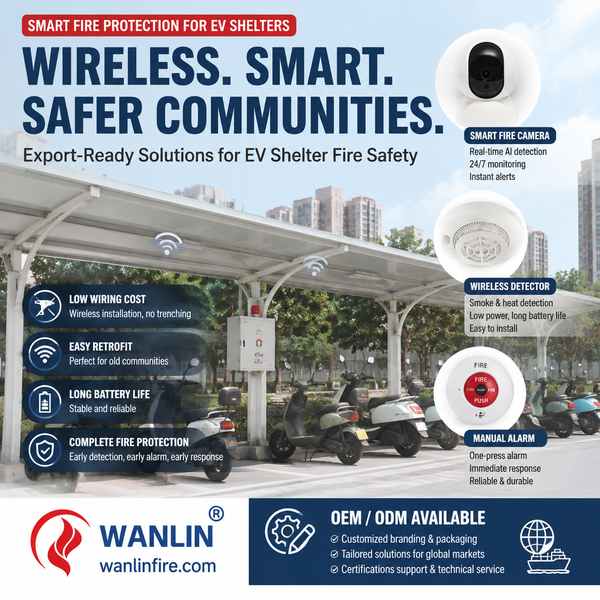 E-bike shelter fire suppression distributor wanted for Amsterdam Buyers: E-Bike Shelter Intelligent Fire Suppression System from Wanlin China Factory