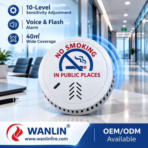 Surveillance à distance du tabagisme pour les acheteurs d'Amman: Alarme de détection du tabagismant exporté de l'usine Wanlin China-Centre de produits-Wanlin Équipement Incendie-Fabricant chinois de détection incendie sans fil